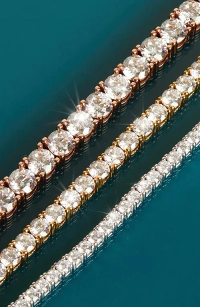 Aurate New York Lab Grown White Sapphire Tennis Bracelet In Metallic