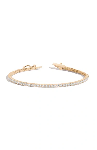 Aurate New York Lab Grown White Sapphire Tennis Bracelet In Gold