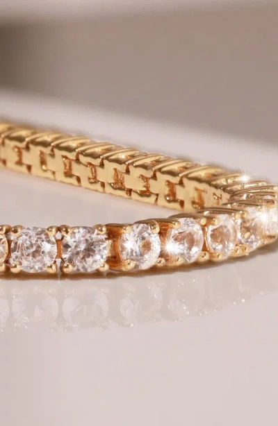 Aurate New York Lab Grown White Sapphire Tennis Bracelet In Gold