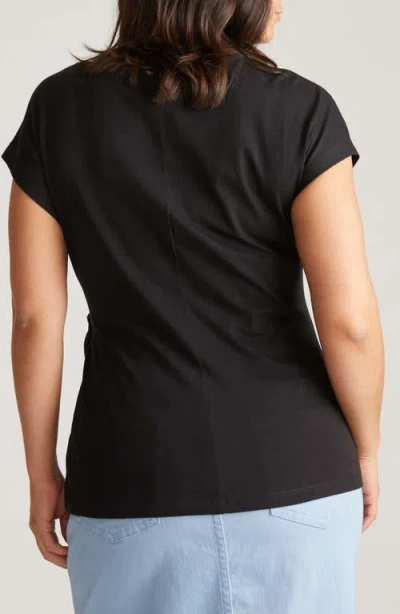 Universal Standard Crescent Side Tie Top In Black