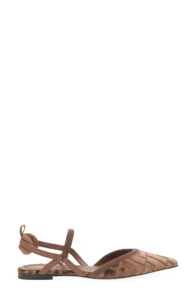 Fendi Kitten Ff Sling Back In Multi