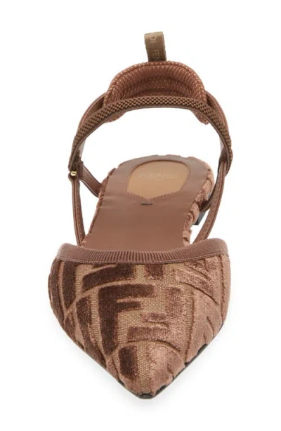 Fendi Kitten Ff Sling Back In Multi