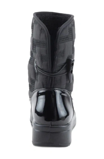 Flexus By Spring Step Daffo Waterproof Faux Shearling Lined Boot In Black