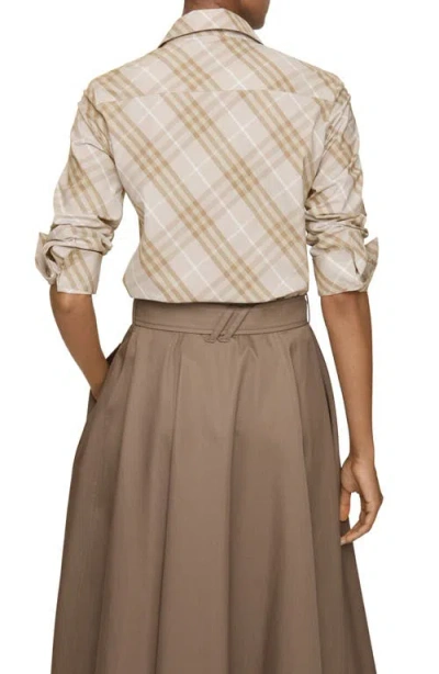 Burberry London Slim Fit Cotton Check Shirt In Brown
