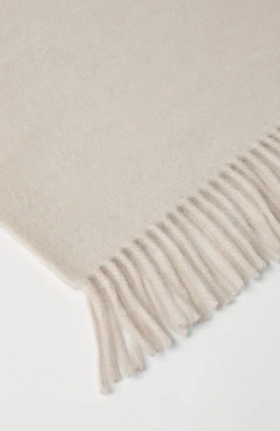 Brunello Cucinelli Cashmere Wrap Fringed In Sand