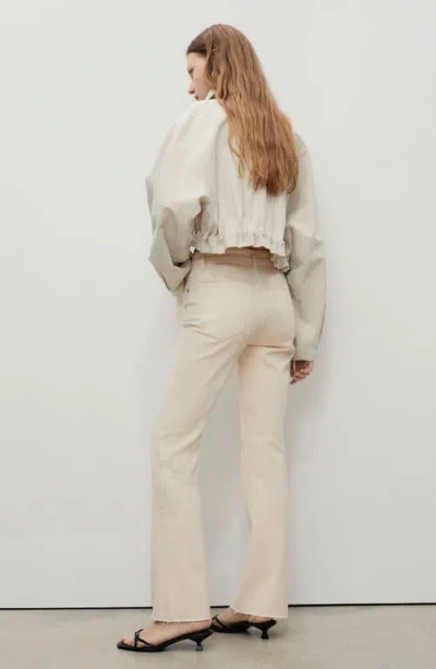 Mango Women's Sienna Flared Cropped Jeans In Neutral