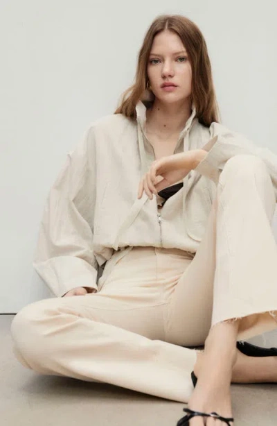 Mango Women's Sienna Flared Cropped Jeans In Neutral