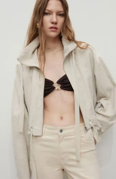 Mango Women's Sienna Flared Cropped Jeans In Neutral