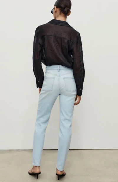 Mango Women's New Mom Comfort High-rise Jeans In Blue