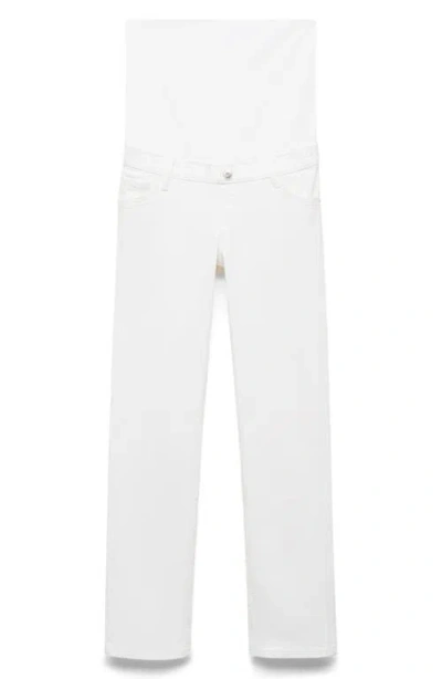 Mango Maternity Straight Jeans White In White