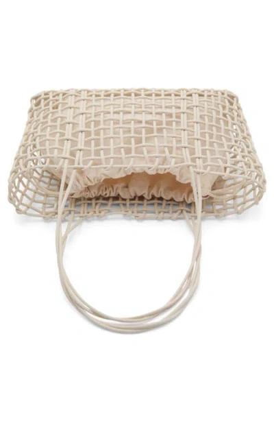 Mango Braided Shoulder Bag In White