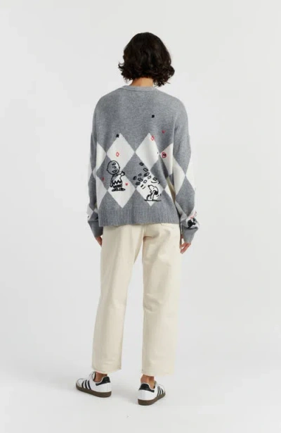 Chinti & Parker Wool Cashmere Peanuts Poker Cardigan In Multi