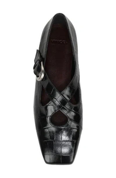 Vince Cici Cross Strap Flat In Black