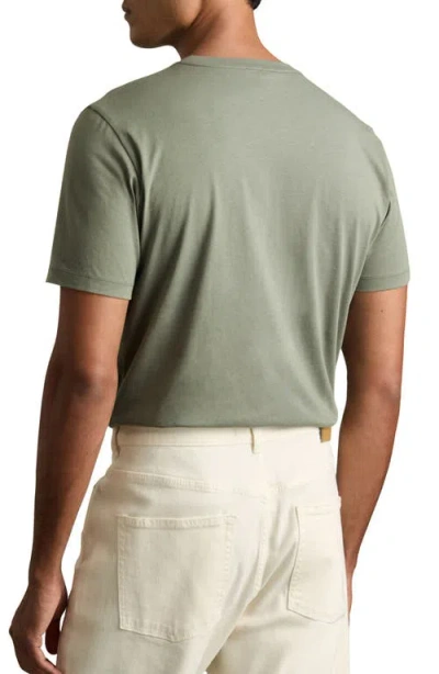 Reiss Sage Cotton Crew Neck T-shirt In Green