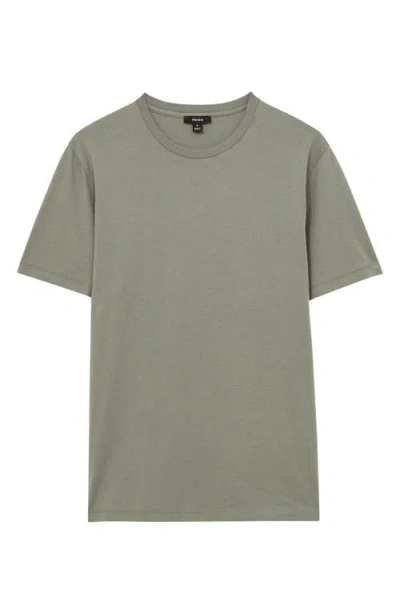 Reiss Sage Cotton Crew Neck T-shirt In Green