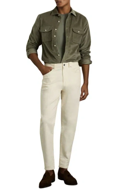 Reiss Sage Cotton Crew Neck T-shirt In Green