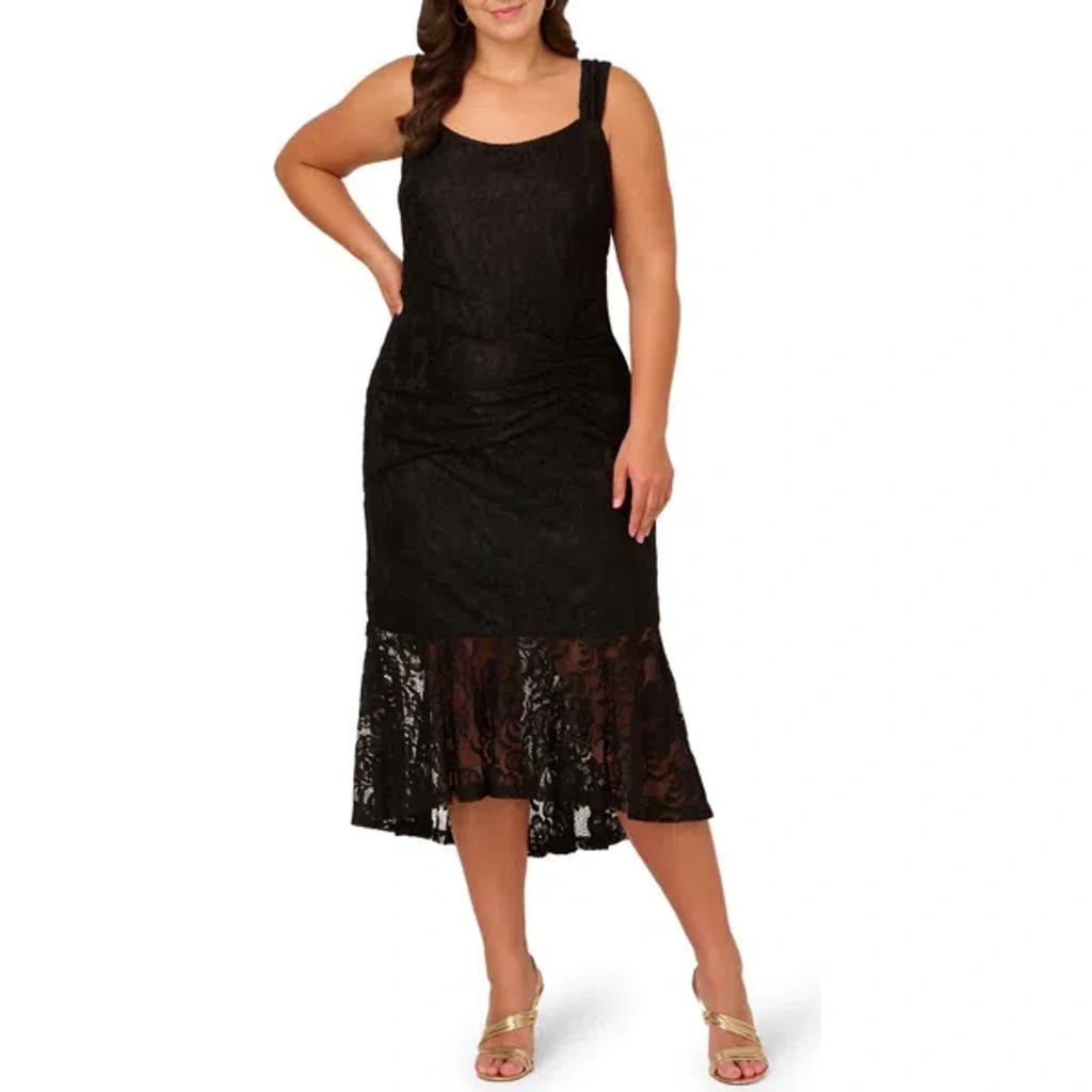 knee length dresses for ladies Sleeveless Embroidered Side Flounce Midi Dress In Pink Multi-Pink Multi /  Regular / 0