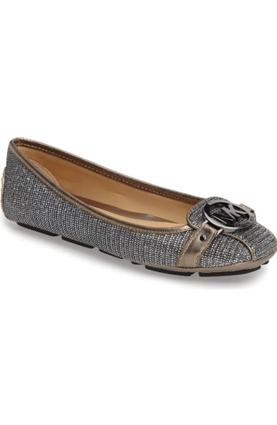 Michael Michael Kors 'fulton' Flat (women) In Black/ Silver