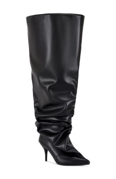 Azalea Wang Rubius Over The Knee Slouch Boot In Black