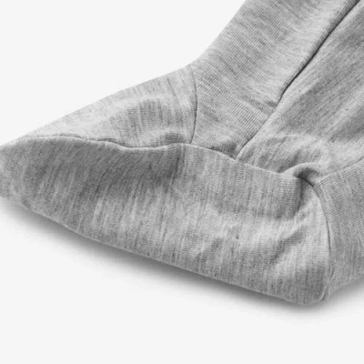 Milkbarn Luxe Solid Ruffle Footed Romper In Gray