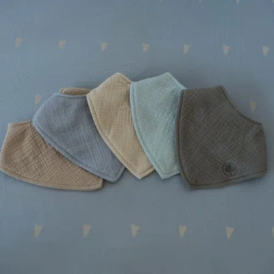 Parker Baby Co. Muslin Bandana Bibs In Gray