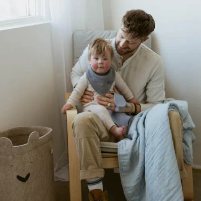 Parker Baby Co. Muslin Bandana Bibs In Gray