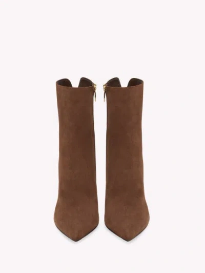 Gianvito Rossi 85mm Lyell Pointed-toe Ankle Boots In Brown
