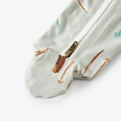 Milkbarn Zipper Footed Romper