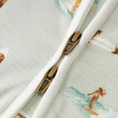 Milkbarn Zipper Footed Romper