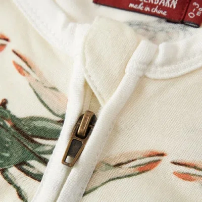 Milkbarn Zipper Footed Romper