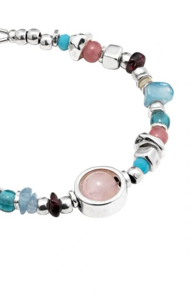 Unode50 Textured Stone Crystal Bracelet In Metallic