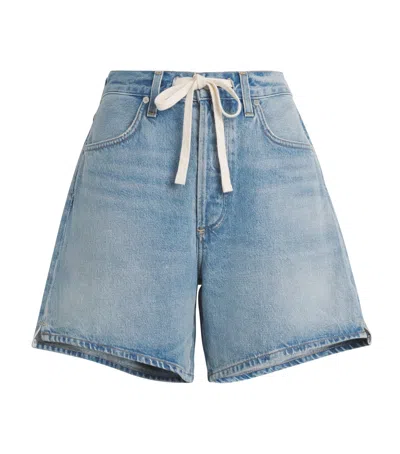 Citizen Of Humanity Brynn Drawstring Short In Jesamyn In Blue