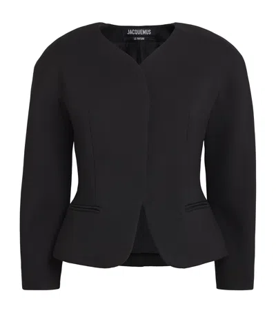 Jacquemus Mini Ovalo Jacket In Black
