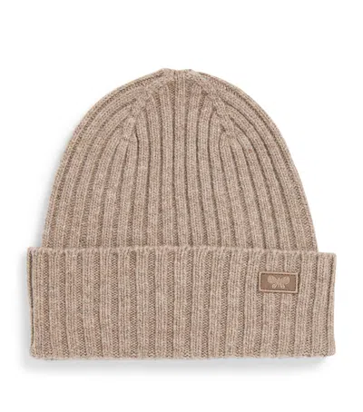 Weekend Max Mara Virgin Wool Butterfly Beanie In Brown