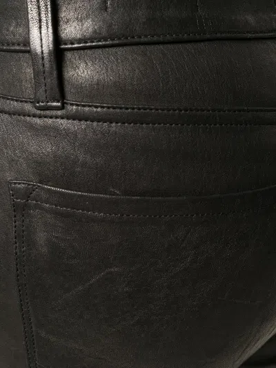 Frame Le Crop Mini Boot Leather Pants In Black