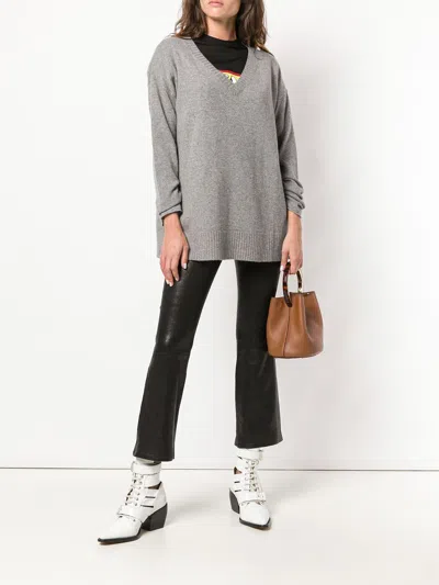 Frame Le Crop Mini Boot Leather Pants In Black