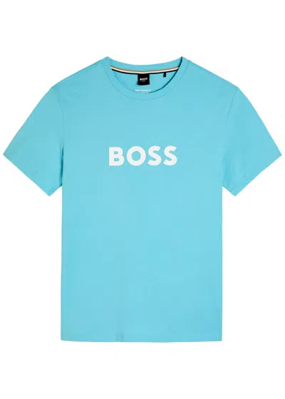 Hugo Boss Boss Logo-printed Cotton T-shirt In Multi