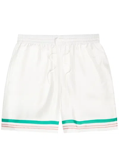 Casablanca Shorts In Seta Bianca In White