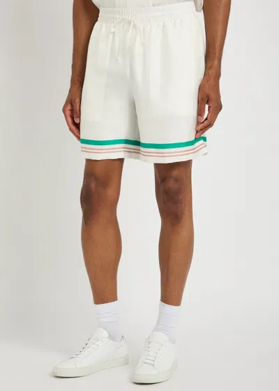 Casablanca Shorts In Seta Bianca In White