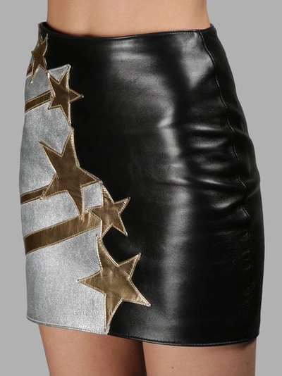 Shop Faith Connexion Black Star Leather Skirt