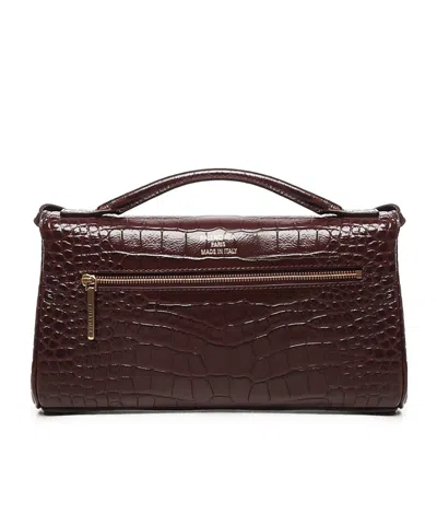 Balenciaga Bel Air Flap Leather Top-handle Bag In Burgundy