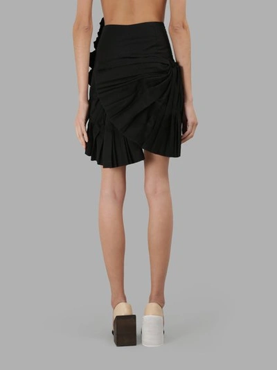 Shop Jacquemus Black Asymmetric Mini Skirt