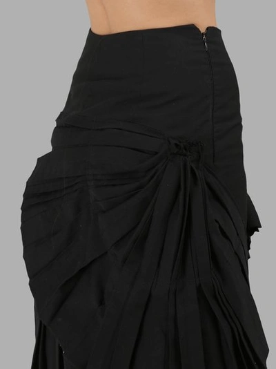 Shop Jacquemus Black Asymmetric Mini Skirt