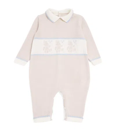 Bimbalò Wool-blend Jacquard Teddy All-in-one In Pink