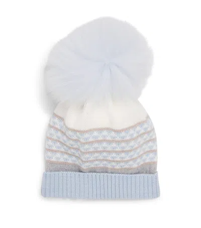 Bimbalò Wool-blend Pom-pom Hat In White