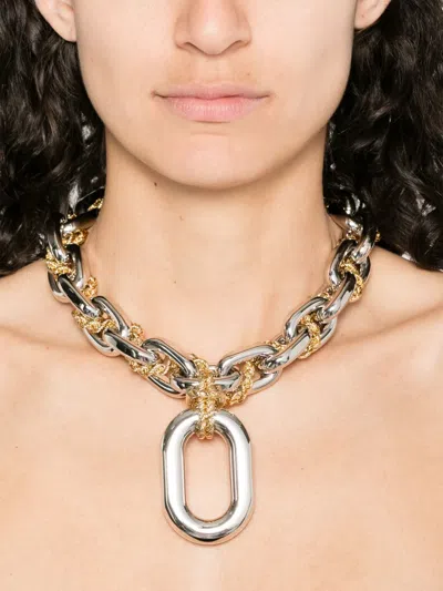 Rabanne Chunky Chain Pendant Necklace