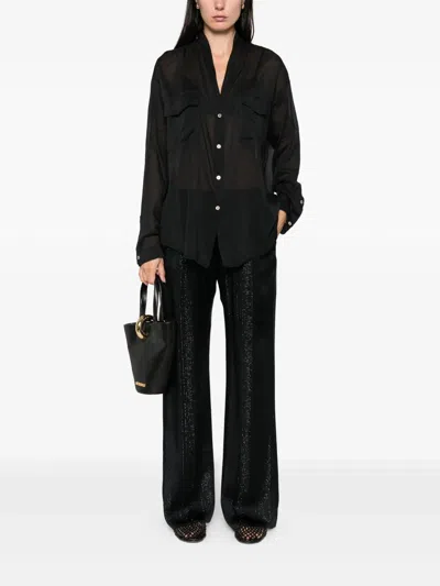 Forte Forte Button-fastening Pocket Shirt In Black
