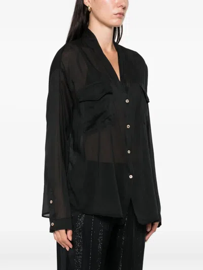 Forte Forte Button-fastening Pocket Shirt In Black