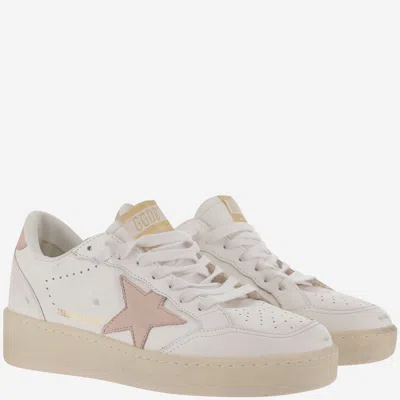 Golden Goose Ball Star Leather Sneakers In White