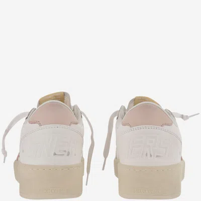 Golden Goose Ball Star Leather Sneakers In White